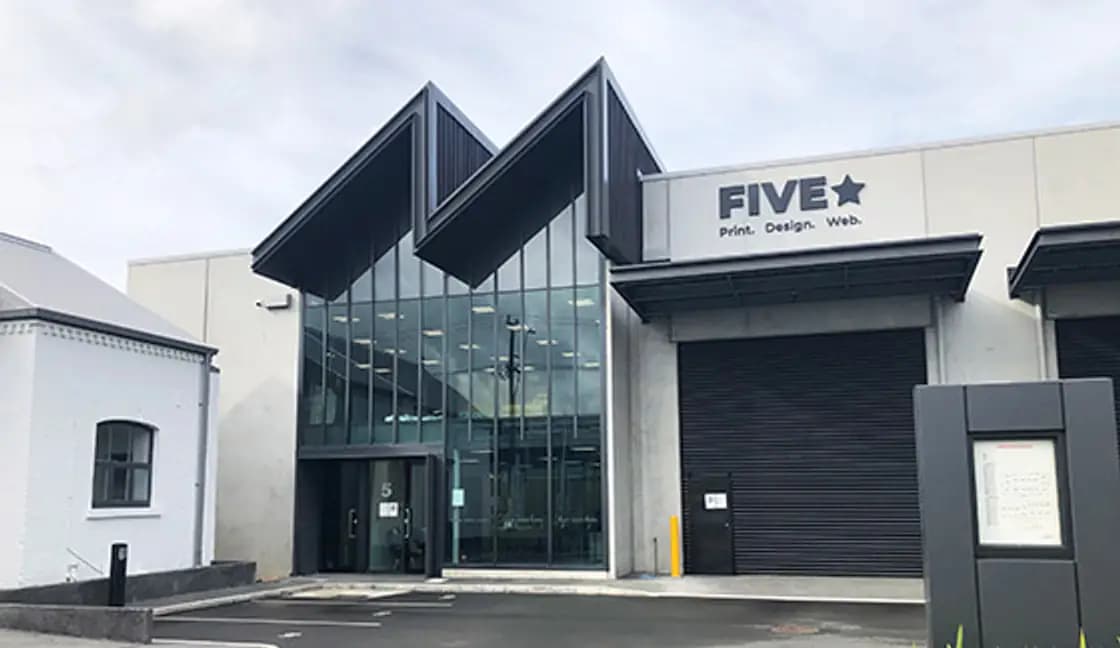 The Fivestar Print building in Onehunga, Auckland